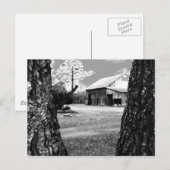 オールドバーンルーラルバーンズカントリーブラック&ホワイト写真 ポストカード (正面/裏面)
