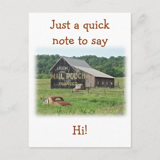 オールドバーン メールポーチタバコ 広告 ポストカード (正面)