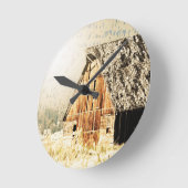 オールドバーン ラウンド壁時計 (傾斜)