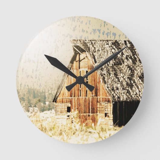 オールドバーン ラウンド壁時計 (正面)