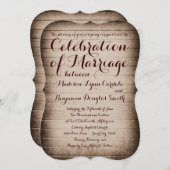 オールドバ素朴ンウッドカントリーウェディング招待状 招待状 (正面/裏面)