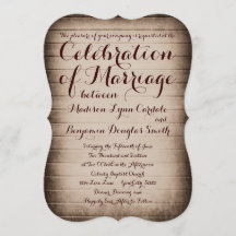 オールドバ素朴ンウッドカントリーウェディング招待状