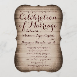 オールドバ素朴ンウッドカントリーウェディング招待状 招待状