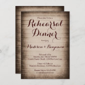オールドバ素朴ンウッドリハーサルディナー招待状 招待状 (正面/裏面)