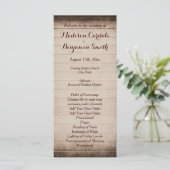 オールドバ素朴ンウッド結婚式 プログラムテンプレート プログラム (スタンド正面)