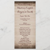 オールドバ素朴ンウッド結婚式 プログラムテンプレート プログラム (正面)