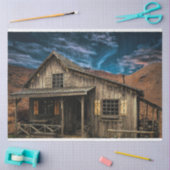 オールドバ素朴ーンウッドキャビンDecompageウォールアート 薄葉紙 (クラフト)