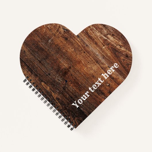 オールドパーソナライズされたウ素朴ッドレシピバインダー ノートブック (正面)