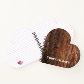 オールドパーソナライズされたウ素朴ッドレシピバインダー ノートブック (内部)