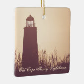 オールドパーソナライズされたケープヘンリーライトハウスクリスマス セラミックオーナメント (右)