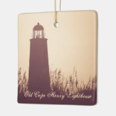 オールドパーソナライズされたケープヘンリーライトハウスクリスマス セラミックオーナメント (左)