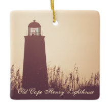 オールドパーソナライズされたケープヘンリーライトハウスクリスマス