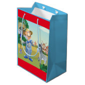 オールドパーソナライズされたマクドナルドのファームブルートラクター ミディアムペーパーバッグ (裏面アングル)