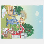 オールドパーソナライズされたマクドナルドの農場フリースブランケット フリースブランケット (正面(横))