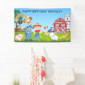 オールドパーソナライズされたマクドナルドの農場誕生日 横断幕 (インサイチュ)