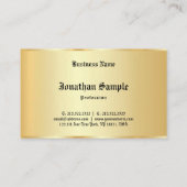 オールドパーソナライズされた文字グラマーフェイク金ゴールドテンプレート 名刺 (裏面)