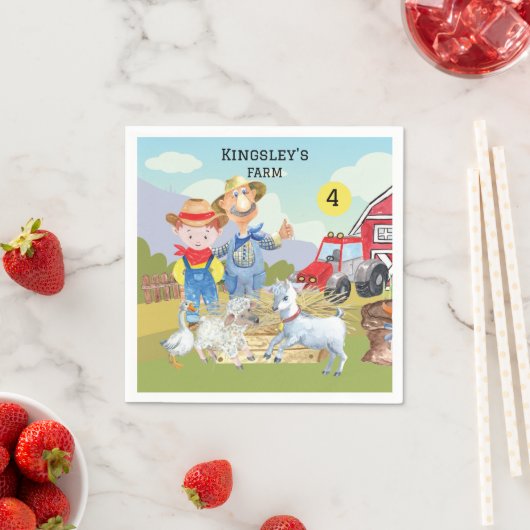 オールドパーソナライズされた・マクドナルドのピグ・ファーム スタンダードカクテルナプキン (インサイチュ)