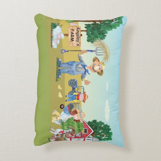 オールドパーソナライズされた・マクドナルド・ファーム アクセントクッション (裏面(縦))