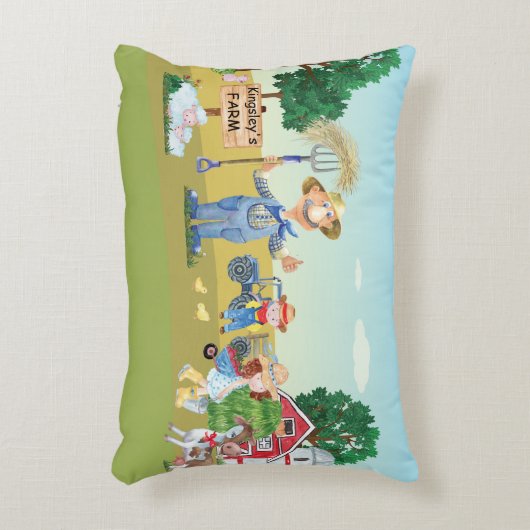 オールドパーソナライズされた・マクドナルド・ファーム アクセントクッション (正面(垂直))