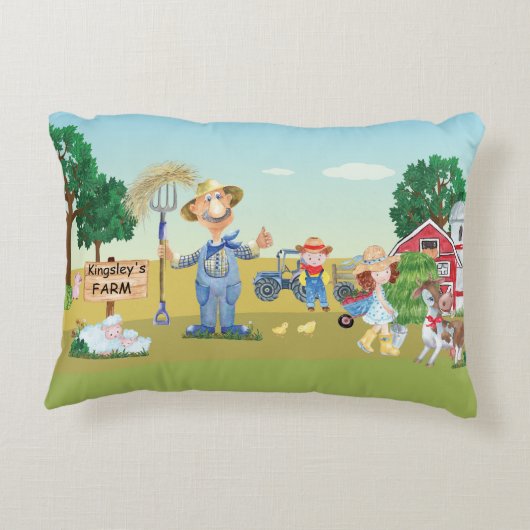 オールドパーソナライズされた・マクドナルド・ファーム アクセントクッション (裏面)
