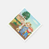 オールドパーソナライズされた・マクドナルド・ファーム スタンダードカクテルナプキン (角)