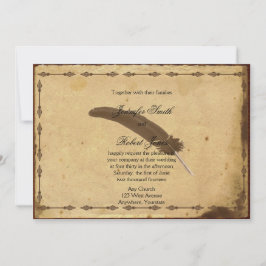 オールドパーチファッションドメントクイル結婚式招待状 招待状