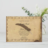 オールドパーチファッションドメントクイル結婚式招待状 招待状 (スタンド正面)