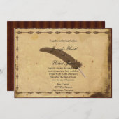 オールドパーチファッションドメントクイル結婚式招待状 招待状 (正面/裏面)