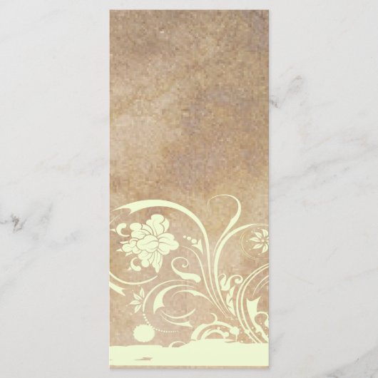 オールドパーチメントシャビーシック結婚式 プログラム (正面)