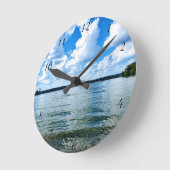 オールドヒッコリーレイクウォールクロック ラウンド壁時計 (傾斜)
