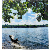 オールドヒッコリー湖シャワーカーテン シャワーカーテン (正面)