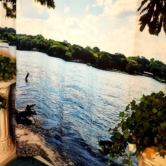 オールドヒッコリー湖シャワーカーテン シャワーカーテン