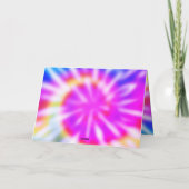 オールドヒッパイヒッピー絞り染めグルーヴィーガル誕生日 カード (裏面)