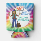 オールドヒッパイヒッピー絞り染め55thバースデーパーティー 缶クーラー (正面)