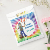 オールドヒッパイヒッピー絞り染め70thバースデーパーティーファボ フェイバーバッグ (封をした状態)