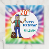 オールドヒッパイヒッピー絞り染め70thバースデーパーティー フェイバータグ (正面)