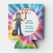 オールドヒッパイヒッピー絞り染め70thバースデーパーティー 缶クーラー (正面)