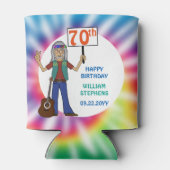 オールドヒッパイヒッピー絞り染め70thバースデーパーティー 缶クーラー (裏面)