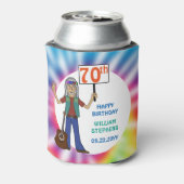 オールドヒッパイヒッピー絞り染め70thバースデーパーティー 缶クーラー (缶裏面)