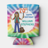 オールドヒッパイヒッピー絞り染め70thバースデーパーティー 缶クーラー (裏面)