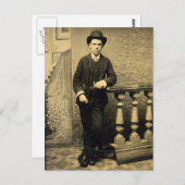 オールドビクトリアンティンタイプの若手写真 ポストカード (正面/裏面)
