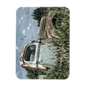 オールドビータートラック – 錆びたヴィンテージ農産車 マグネット (縦)