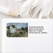 オールドビータートラック – 錆びたヴィンテージ農産車 ラベル (インサイチュ)