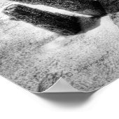 オールドピアの白黒の写真 ポスター (角)