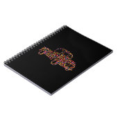 オールドピアップトラック 花柄 ノートブック (左側)