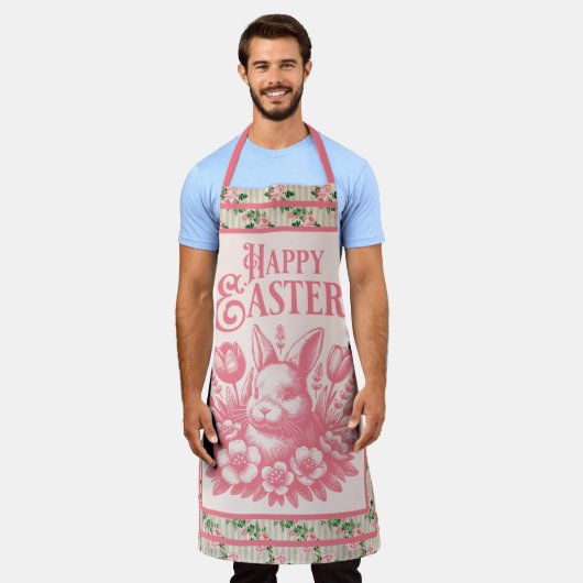 オールドピファッションドックイースターバニー エプロン (着用した状態)