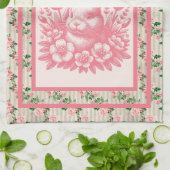 オールドピファッションドックイースターバニー キッチンタオル (折り畳み)