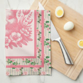 オールドピファッションドックイースターバニー キッチンタオル (四つ折り)