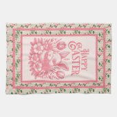 オールドピファッションドックイースターバニー キッチンタオル (横)