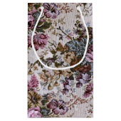 オールドピンクファッションドローズタペストリー スモールペーパーバッグ (裏面)